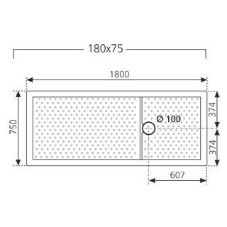 Brodzik Novellini Olympic ze zintegrowaną obudową 180x75 cm - niski- sanitbuy.pl