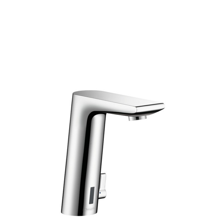 Bateria umywalkowa Hansgrohe Metris S  samoczynna z możliwością regulacji temperatury, zasilana baterią 6V- sanitbuy.pl