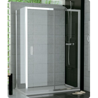 Drzwi przesuwane 3-częściowe SanSwiss TOP-LINE TOPS3 szer. 700 - 1200 mm, wys. do 1900 mm, srebrny mat, przezroczyste- sanitbuy.