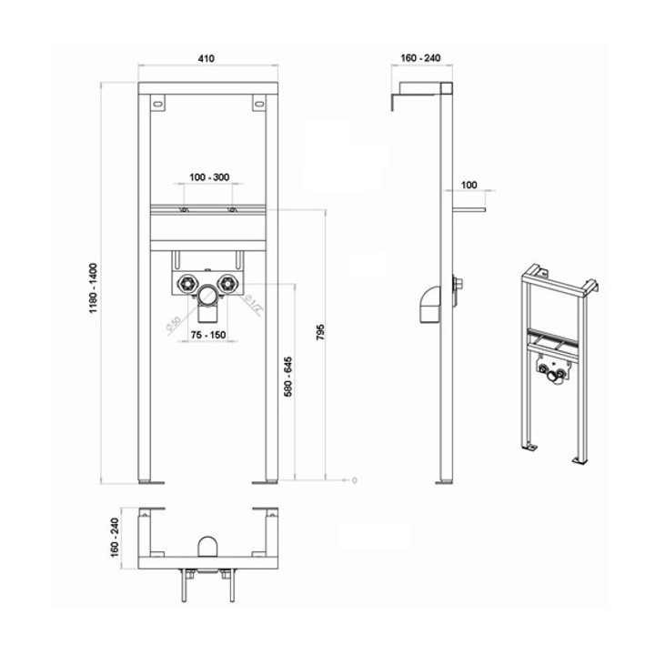 Stelaż podtynkowy Roca "Dostępna łazienka" do artykuł dostosowanych dla osób niepełnosprawnych- sanitbuy.pl