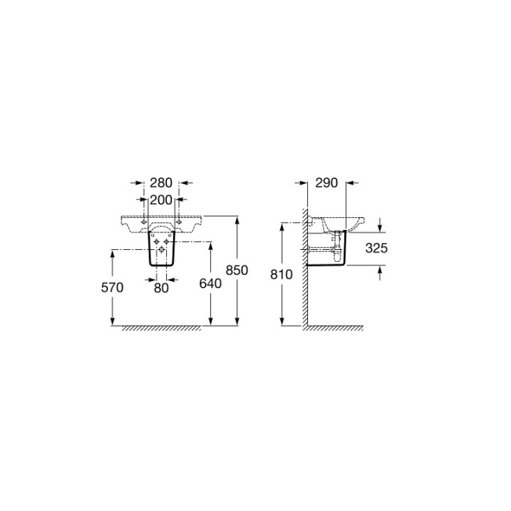 Półpostument Roca Debba biały, 20 x 29 x 32,5 cm- sanitbuy.pl