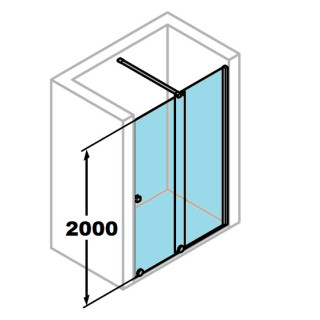 Ścianka wolnostojąca Huppe Paris 300-1200 mm, chrom, szkło przeźroczyste - sanitbuy.pl
