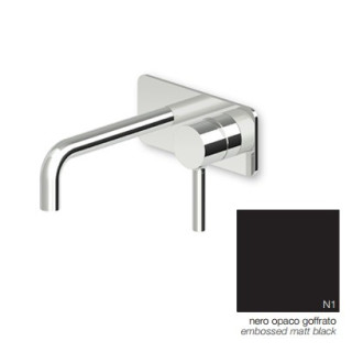 Bateria umywalkowa Zucchetti Pan ścienna, podtynkowa, czarny mat, dł. 175 mm- sanitbuy.pl