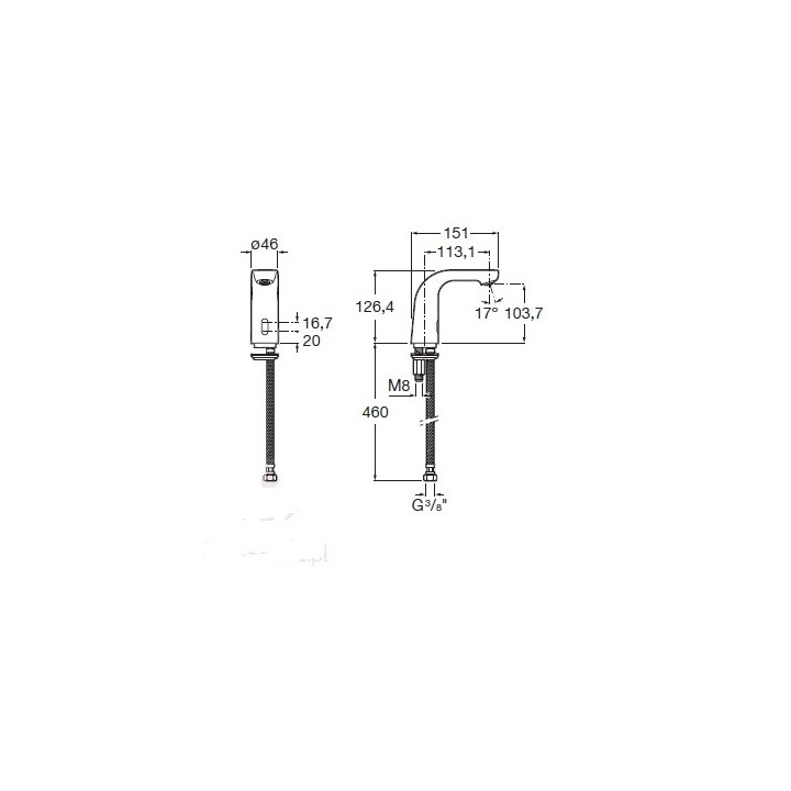 Bateria natryskowa Roca Victoria Pro z uchwytem medycznym- sanitbuy.pl