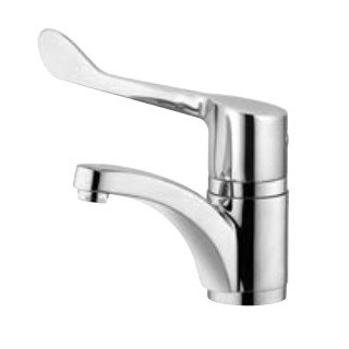 Bateria umywalkowa Kludi Medi Care stojąca, chrom, dł. 150 mm, specjalistyczna- sanitbuy.pl