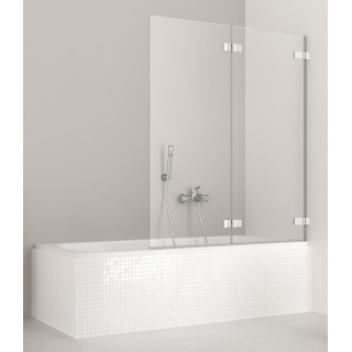 Parawan nawannowy Radaway Arta PRD lewy,  składany, chrom, wys. 1500 mm- sanitbuy.pl