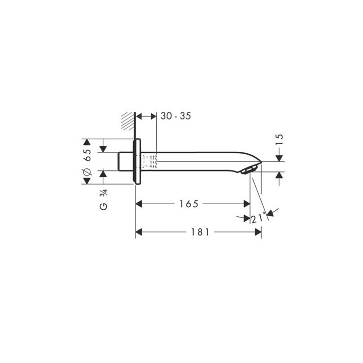 Wylewka wannowa Hansgrohe Metris E2- sanitbuy.pl