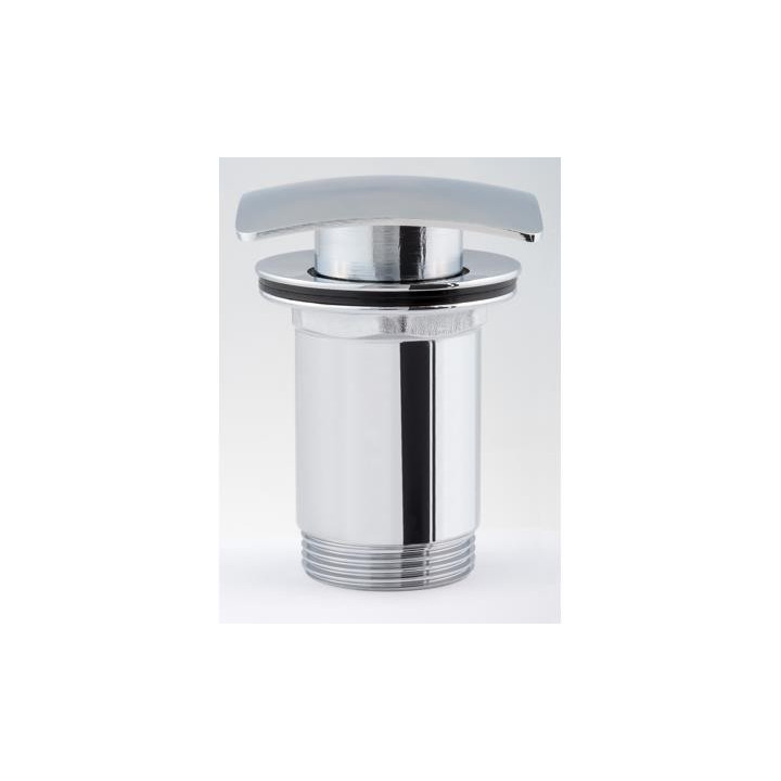 Korek klik-klak Omnires do syfonu umywalkowego, wzór kwadratowy płaski - chrom- sanitbuy.pl