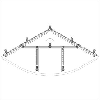 Stelaż do brodzika Sanplast STS-088 wys. 85 - 115 mm- sanitbuy.pl