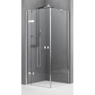 Drzwi dwuczęściowe Novellini Louvre G+F drzwi szer. 87,5 - 90,5 cm, lewe, przezroczyste, chrom- sanitbuy.pl