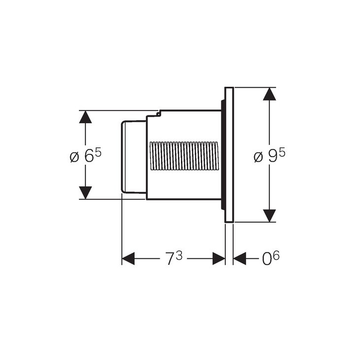 Przycisk uruchamiający do WC Geberit Sigma 01 pneumatyczny, ręczny, dwudzielny, podtynkowy, chrom matowy- sanitbuy.pl