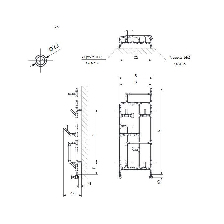 Grzejnik Terma Angus Vertical 114x36 cm- sanitbuy.pl