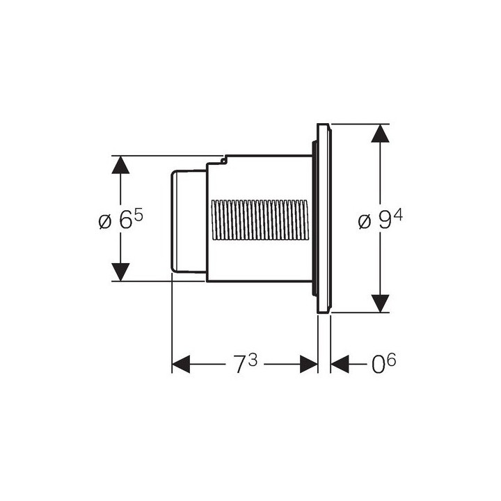 Przycisk uruchamiający do WC Geberit Typ 10 pneumatyczny, czarny/chrom błyszczący, ręczny, dwudzielny, podtynkowy- sanitbuy.pl