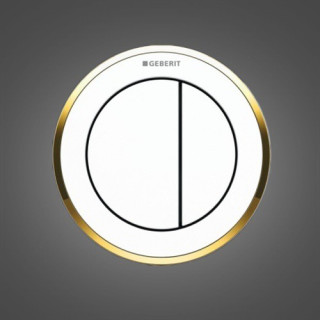 Przycisk do WC Geberit Typ 10 pneumatyczny, czarny/chrom błyszczący, ręczny, dwudzielny, podtynkowy, Sigma 8 cm- sanitbuy.pl