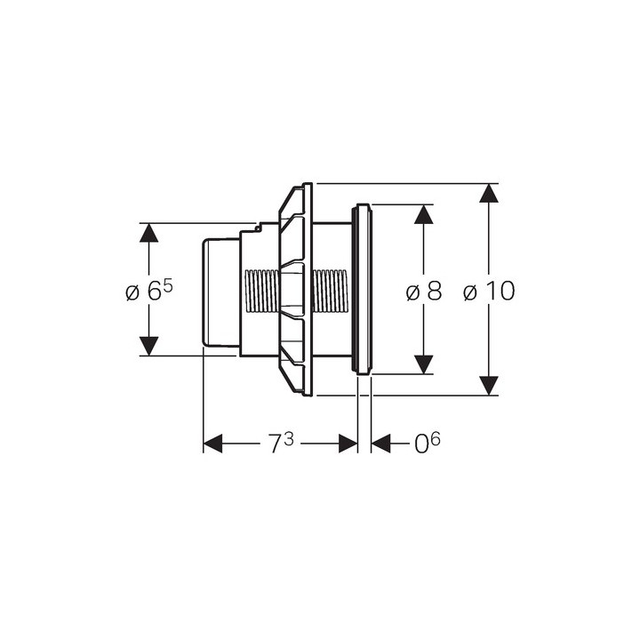 Przycisk do WC Geberit Typ 10 pneumatyczny, biały/złoty, ręczny, dwudzielny, podtynkowy, meblowy- sanitbuy.pl