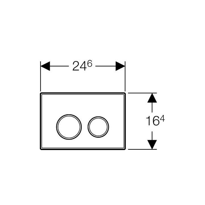 Przycisk uruchamiający do WC Geberit Sigma 20 chrom matowy/błyszczący/matowy, 2 zakresy- sanitbuy.pl