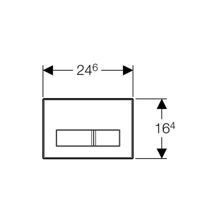 Przycisk Geberit Sigma 50 uruchamiający przedni do spłuczek podtynkowych UP320, uniwersalny- sanitbuy.pl