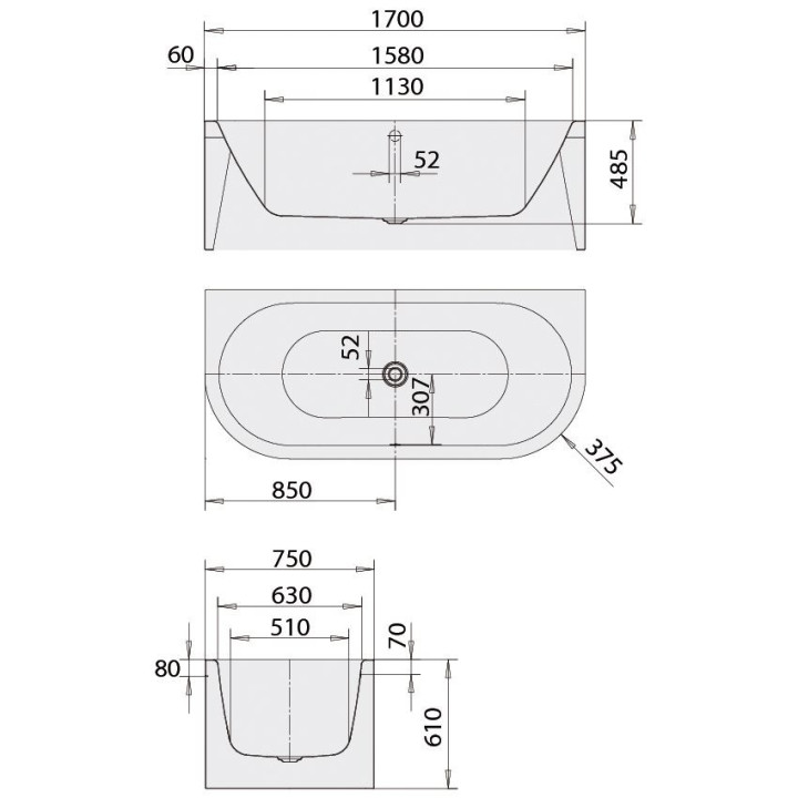 Wanna narożna Kaldewei Meisterstück Centro Duo 1 prawa, biała, 170 x 75 x 47 cm, powierzchnia uszlachetniona- sanitbuy.pl