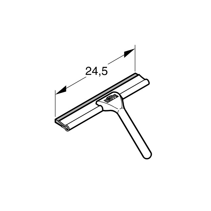 Ściągaczka do wody Hüppe chrom, szer. 245 mm- sanitbuy.pl