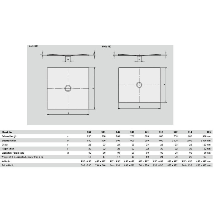 Brodzik kwadratowy Kaldewei Superplan Plus 80 x 80 x 2,5 cm, biała, rama montażowa FR/ESR II - sanitbuy.pl