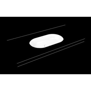 Umywalka nablatowa Kaldewei Centro 60 x 50 x 12 cm, biała, otwór na baterię, bez przelewu, powierzchnia uszlachetniona- sanitbuy