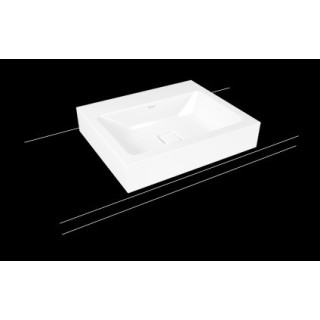 Umywalka nablatowa Kaldewei Cono 60 x 50 x 4 cm, biała, otwór na baterię, bez przelewu, powierzchnia uszlachetniona- sanitbuy.pl