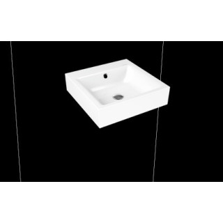 Umywalka nablatowa Kaldewei Puro 46 x 46 x 12 cm, biała, otwór na baterię, z przelewem, powierzchnia uszlachetniona- sanitbuy.pl