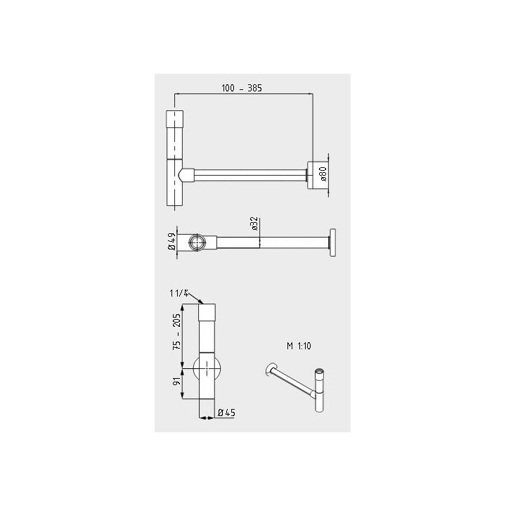 Syfon umywalkowy Kaldewei chrom, do wszystkich modeli umywalek - sanitbuy.pl