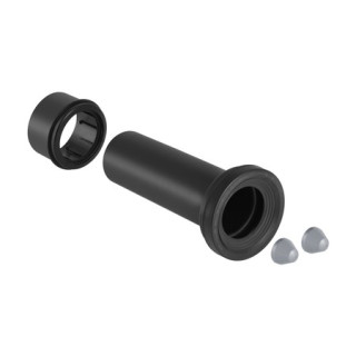 Króciec przyłączeniowy odpływu do WC Geberit Monolith do muszli stojących z odpływem ściennym, dł. 300 mm, czarny- sanitbuy.pl