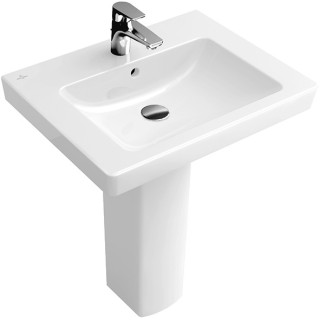 Umywalka prostokątna Villeroy & Boch 2.0 biały alpin CeramicPlus, 55 x 44 cm, do armatury 3-otworowej- sanitbuy.pl