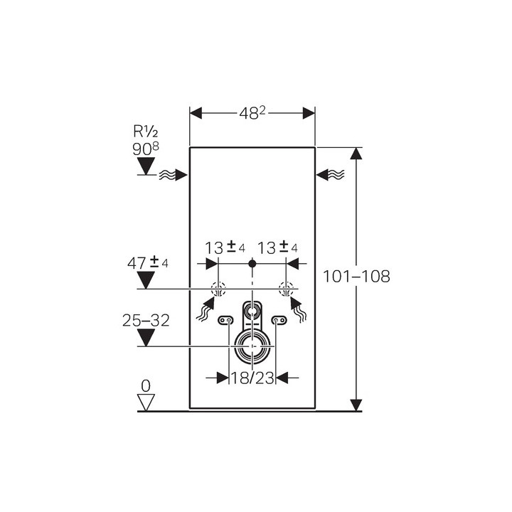Moduł sanitarny Geberit Monolith do WC stojącego, czarny, H101- sanitbuy.pl