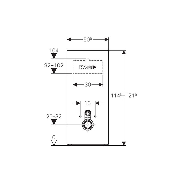 Moduł sanitarny Geberit Monolith Plus do WC wiszącego, szkło białe/aluminium, H114, mocowanie 18 cm- sanitbuy.pl