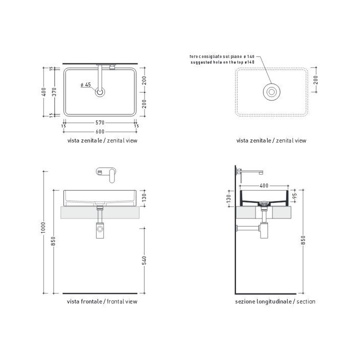 Umywalka wisząca Flaminia Miniwash 25 biały połysk, 25 x 40 x 32 cm- sanitbuy.pl