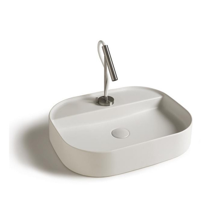 Umywalka nablatowa Galassia SmartB biała, 45 x 45 cm, z otworem na baterię- sanitbuy.pl