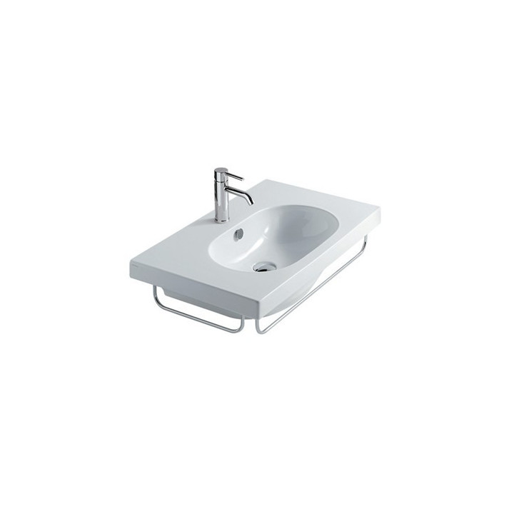 Umywalka nablatowa, prostokątna Galassia SmartB biała, 65 x 38 cm, bez otworu i półki na baterię- sanitbuy.pl