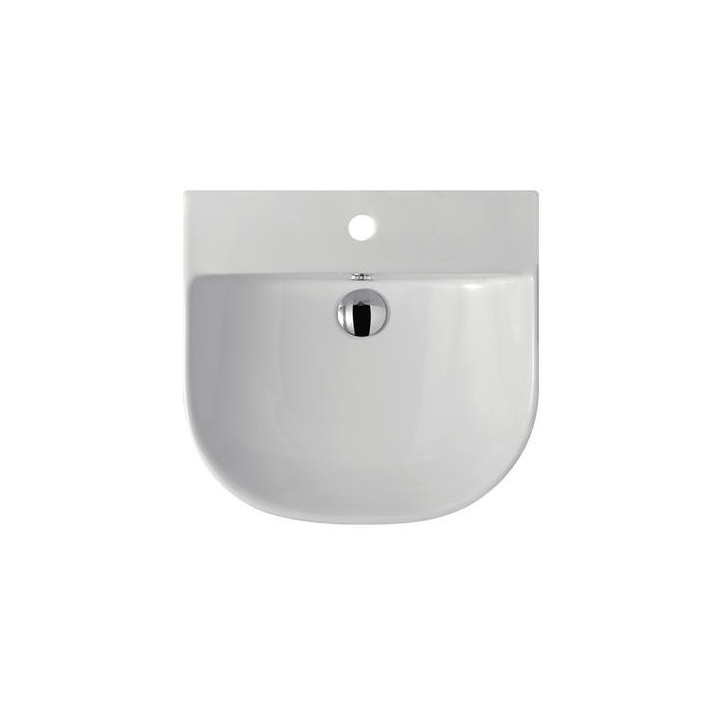 Umywalka wisząca Galassia Eden biała, 60 x 48 x 14 cm, otwór na baterię i przelew- sanitbuy.pl