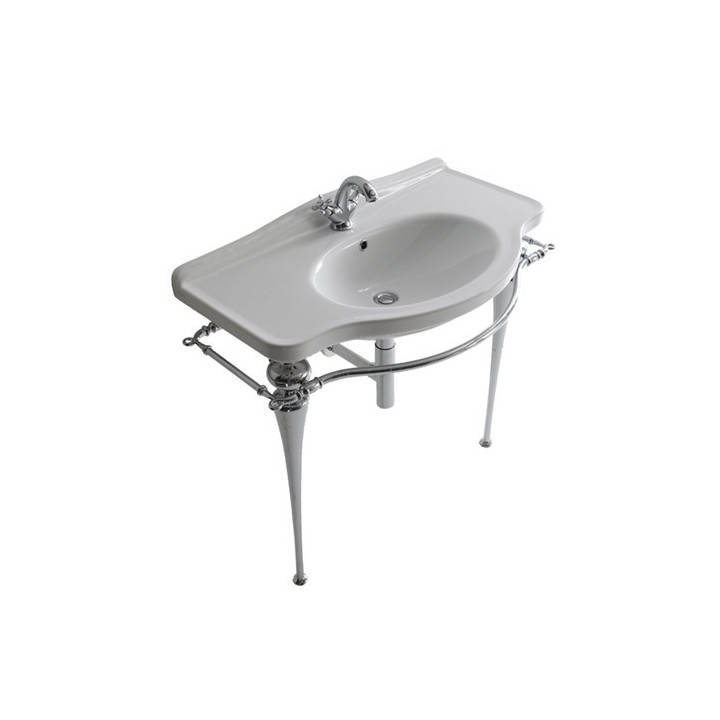 Nogi 95 cm podumywalkowe Galassia Ethos chrom, wysoki połysk, z relingiem, wys. 795 mm, retro- sanitbuy.pl