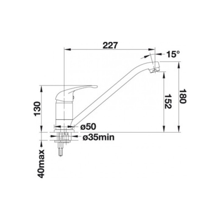Bateria kuchenna Blanco DARAS, biały- sanitbuy.pl