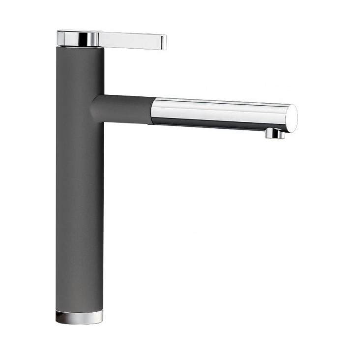 Bateria kuchenna Blanco LINEE-S, z wyciąganą wylewką, szarość skały- sanitbuy.pl