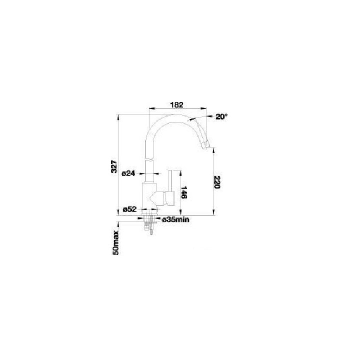 Bateria kuchenna Blanco MIDA, antracyt- sanitbuy.pl