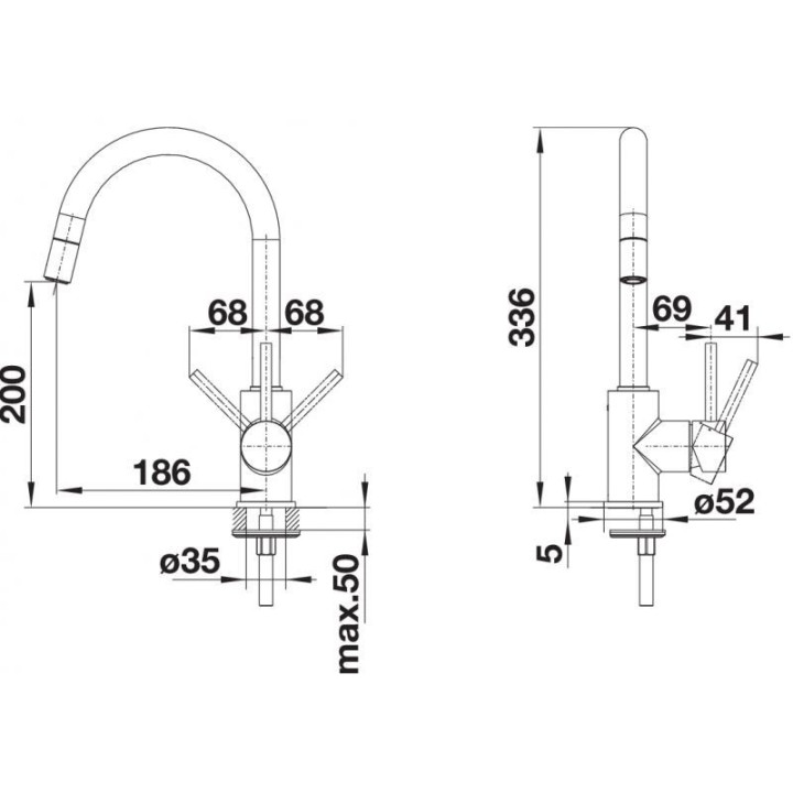 Bateria kuchenna Blanco MIDA-S, antracyt- sanitbuy.pl