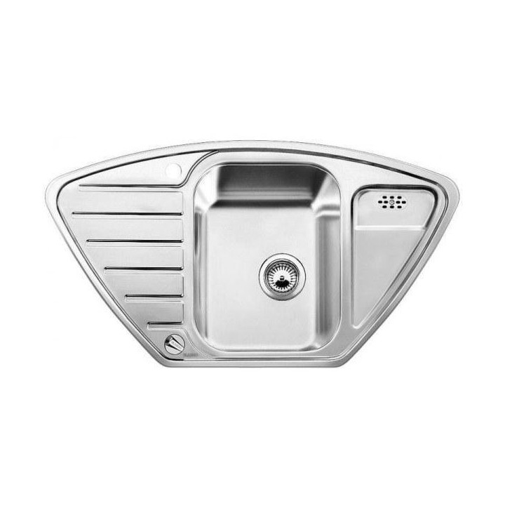 Zlewozmywak stalowy Blanco LANTOS 9 E-IF 93x51 cm z korkiem automatycznym- sanitbuy.pl