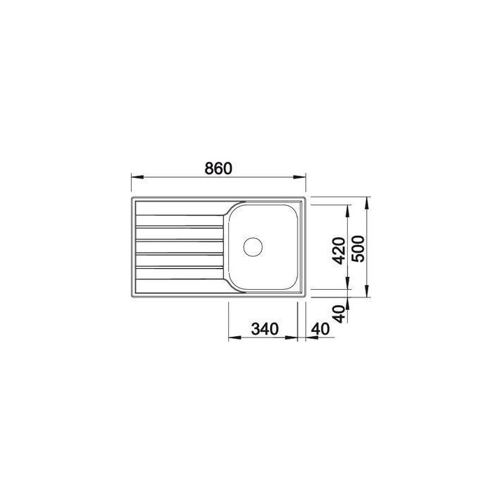 Zlewozmywak stalowy Do zabudowy 86x50 cm Blanco BLANCOLIVIT 45 S Salto- sanitbuy.pl