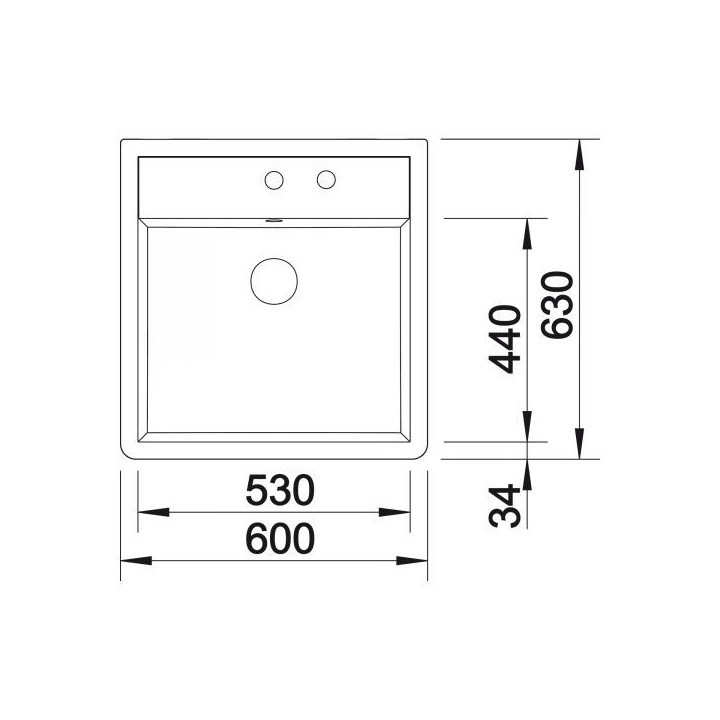 Zlewozmywak ceramiczny Blanco PANOR 60, nakładany, dwuotwotowy, biały połysk- sanitbuy.pl