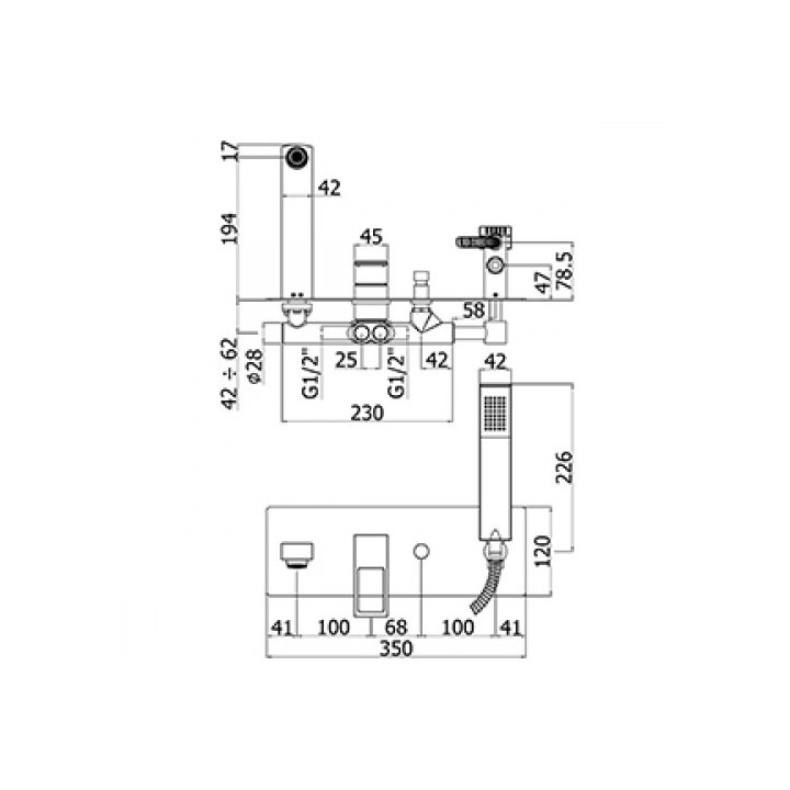 Bateria wannowa podtynkowa zespolona- sanitbuy.pl