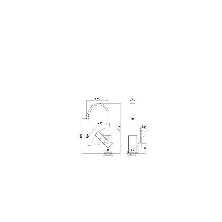Bateria umywalkowa pionowa wysoka Paffoni Elle / Effe- sanitbuy.pl