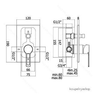 Bateria podtynkowa 2-drożna Paffoni Ringo- sanitbuy.pl
