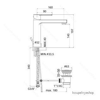 Bateria umywalkowa pionowa "Long" Paffoni Ringo- sanitbuy.pl
