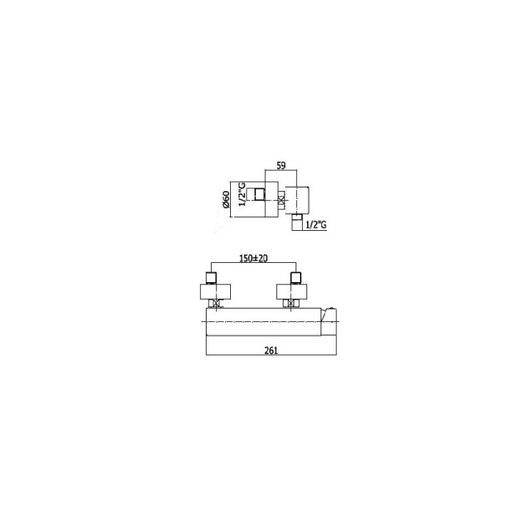 Bateria natryskowa ścienna Paffoni Level- sanitbuy.pl