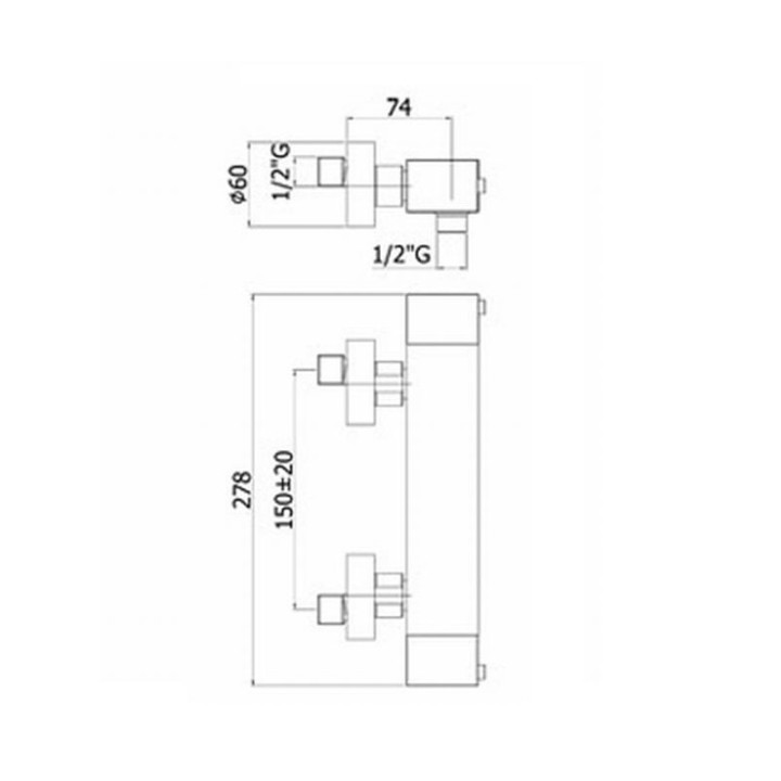 Bateria natryskowa termostatyczna Paffoni Level- sanitbuy.pl
